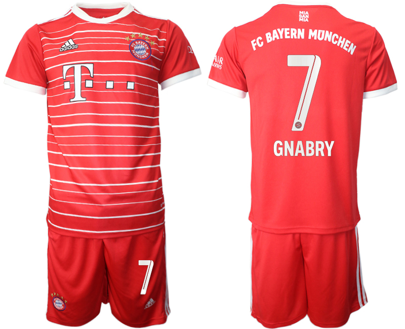 Cheap Men 2022-2023 Club Bayern Munich home Red 7 Adidas Soccer Jersey